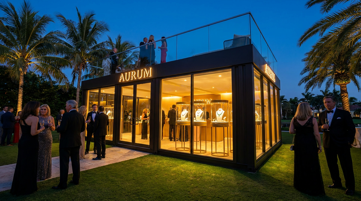 Aurum — Jewel Pavilion — Palm Beach, evening activation