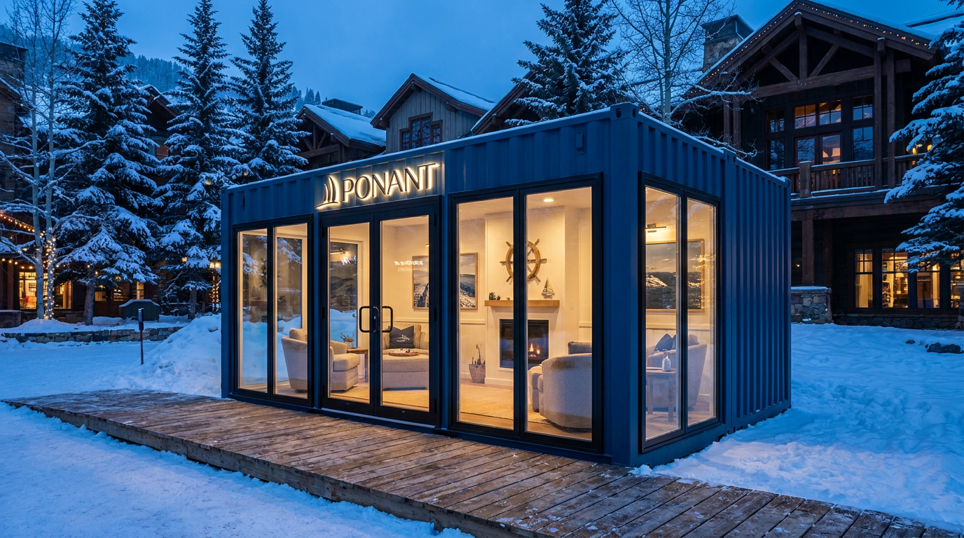 Ponant — Alpine Showroom — Climate-controlled winter residency